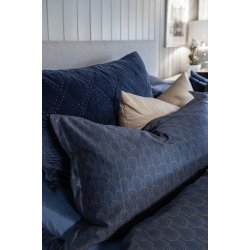 Allergivenligt Bors Cotton BETTY Sengetj TC-400 - Navy - Flere strrelser