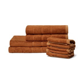 Allergivenlig bambus hndkldepakke - Caramel Caf