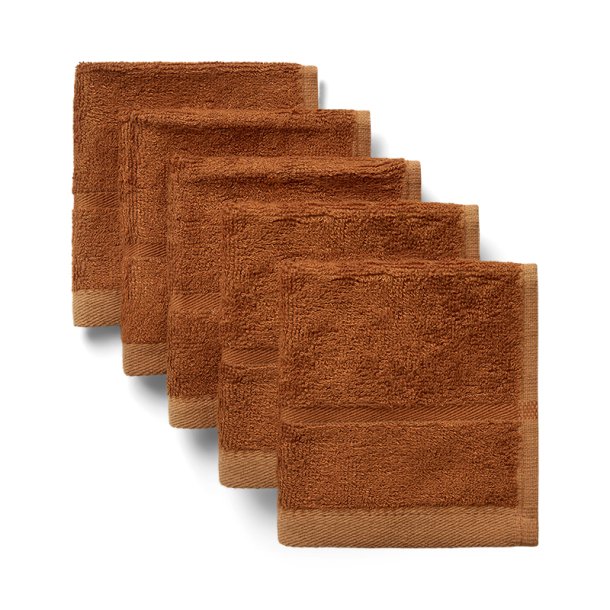 Allergivenlige Vaskeklude i Bambus - Pakke med 5 - 25 x 25  cm