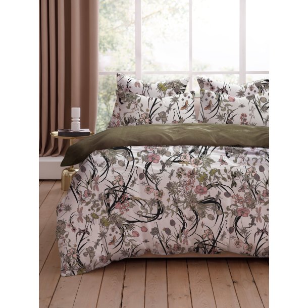 Allergivenligt Living Garden sengetj - Blomstret/Grn - Flere strrelser
