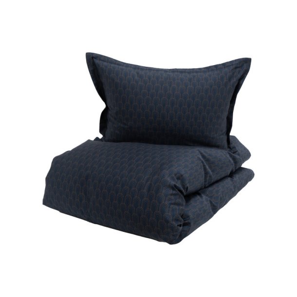 Allergivenligt Sengetj TC-400 - Betty - Navy/Beige - Bors Cotton