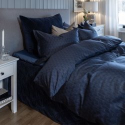 Allergivenligt Bors Cotton BETTY Sengetj TC-400 - Navy - Flere strrelser