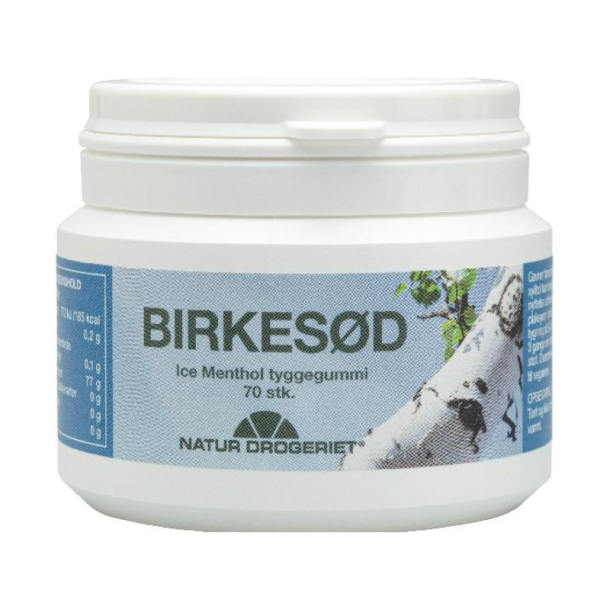 Naturligt Tyggegummi - Birkes�d Ice Menthol- 70 stk.