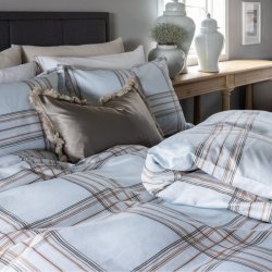 Allergivenligt Bors Cotton DIEGO Sengetj TC-400 - Bl - 140 x 200 cm