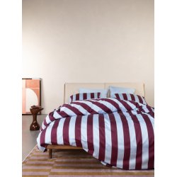 Essenza Minte Stripe Mauve wine - Ice blue - 140 x 200