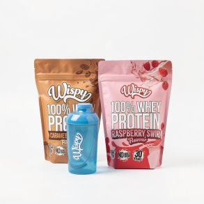 Wispy Whey 100 Protein Pulver - 2 x 1000 g + gratis Shaker