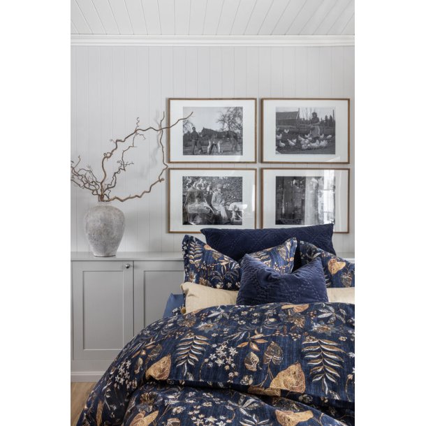 Allergivenlig Bors Cotton MARILYN Sengetj TC-400 - Navy - 140 x 200 cm