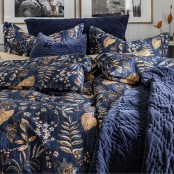 Allergivenlig Bors Cotton MARILYN Sengetj TC-400 - Navy - 140 x 200 cm