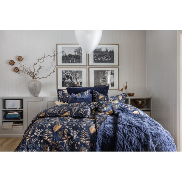 Allergivenlig Bors Cotton MARILYN Sengetj TC-400 - Navy - 140 x 200 cm