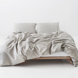 Night & Day - Snooze Check - Beige - 140 x 200