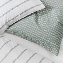 Night & Day - Snooze Check - Gr�n - 140 x 200