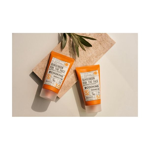 Ecooking Solcreme til Ansigt SPF 50 Parfumefri - 50 ml.