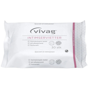 Vivag Intimservietter Parfumefri - 30 stk. 