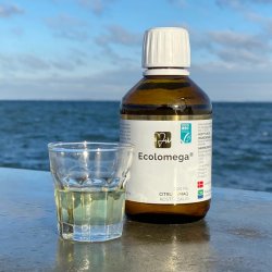 kologisk flydende fiskeolie - Ecolomega - 200 ml. 
