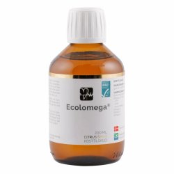 kologisk flydende fiskeolie - Ecolomega - 200 ml. 