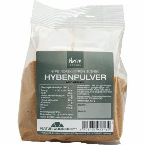 Hybenpulver med kerner - kologisk -  200 gram
