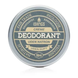 Isangs Creme Deodorant uden natron - Uden duft - 50 ml.