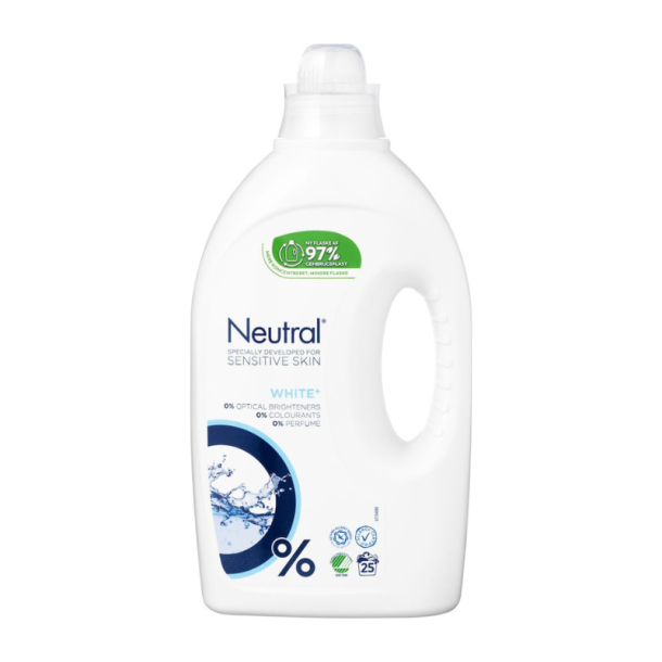 Neutral Flydende White Vaskemiddel 0,7/1,25/2,3 Liter