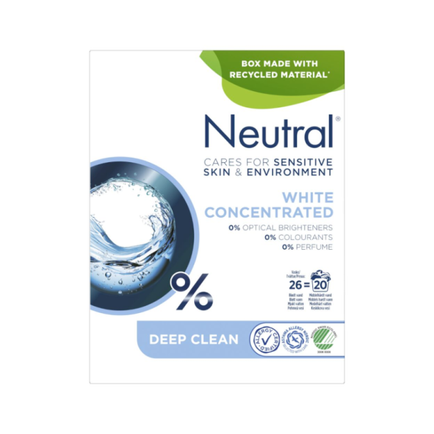 Neutral White Compact Vaskemiddel Parfumefri - 0,975 Kg